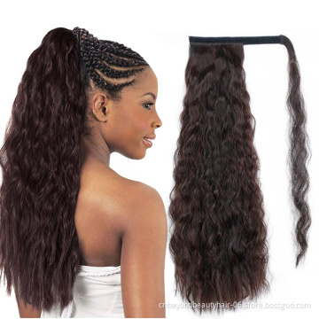 verious Ponytail Private Label Cruly Synthetic Clip in Hair ponytail for Women Natural Hair wrap around ponytail